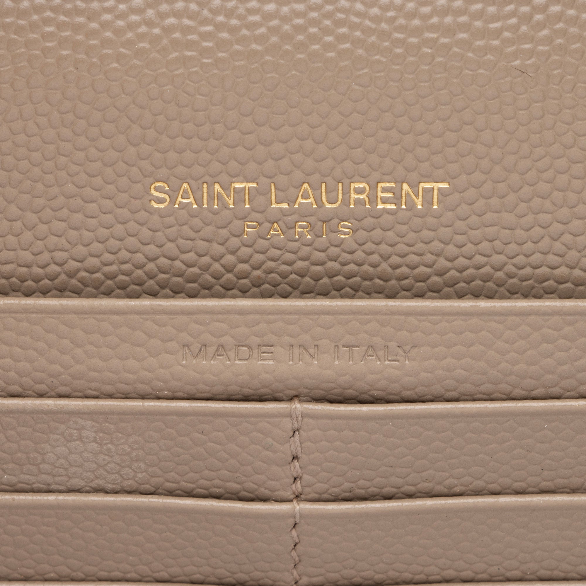 Saint Laurent Matelasse Grain de Poudre Monogram Chain Wallet - FINAL SALE (SHF-Veay8o)