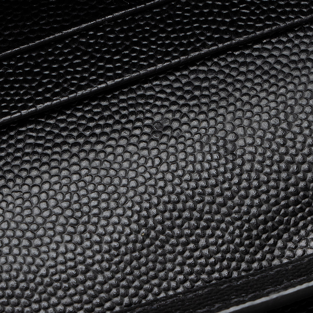 Saint Laurent Matelasse Grain de Poudre Monogram Chain Wallet (SHF-19680)