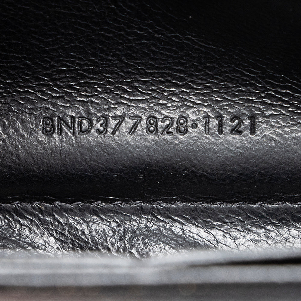 Saint Laurent Matelasse Grain de Poudre Monogram Chain Wallet (SHF-20294)