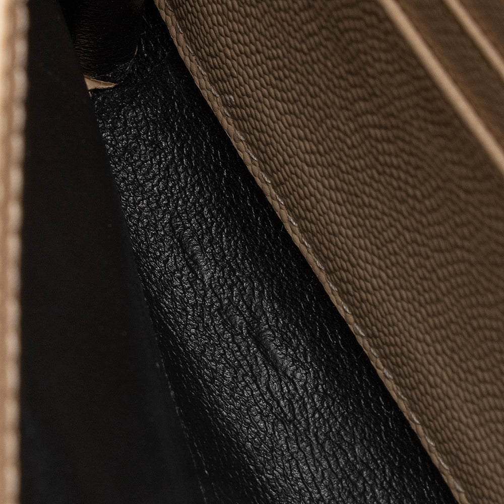 Saint Laurent Matelasse Grain de Poudre Monogram Chain Wallet (SHF-21552)