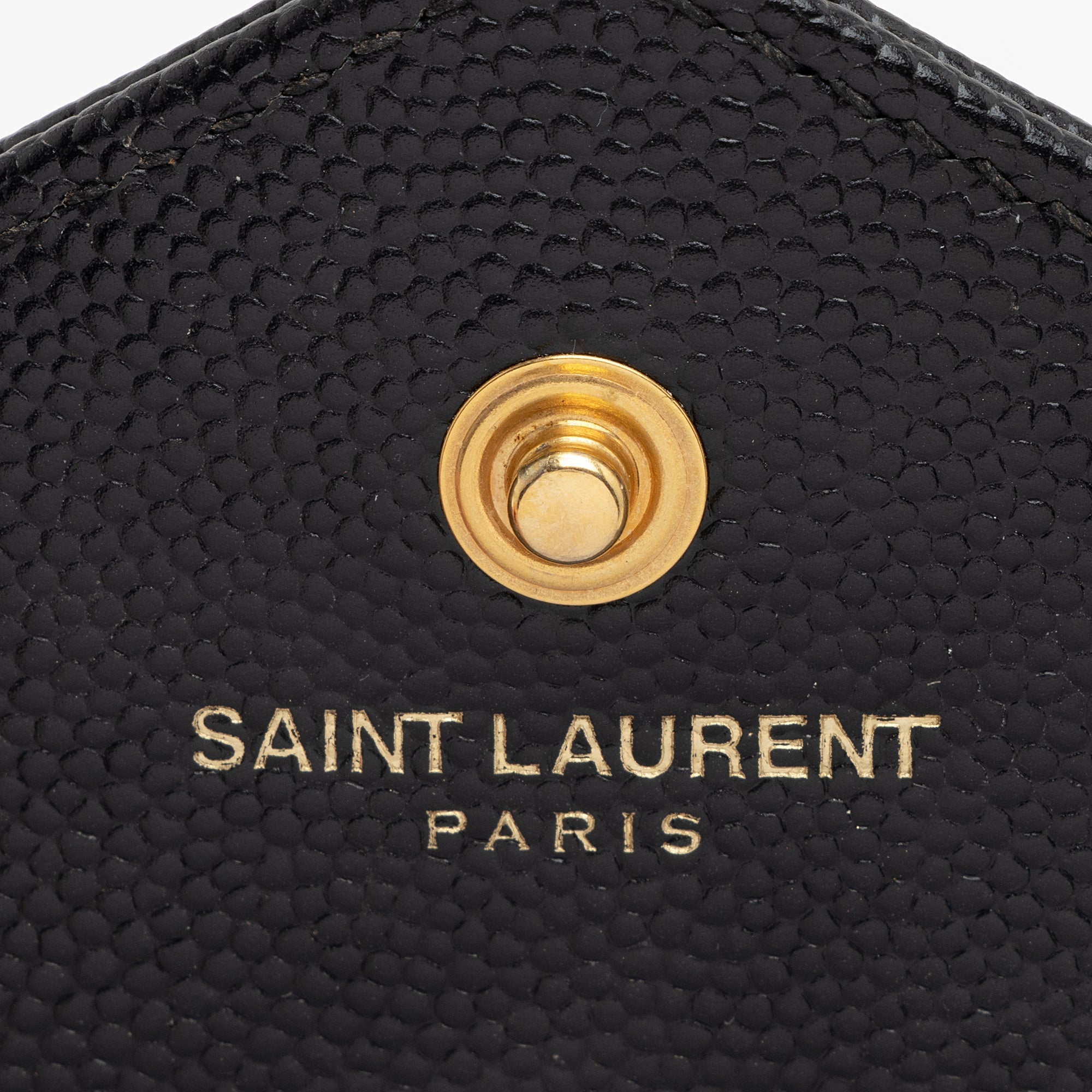 Saint Laurent Matelasse Grain de Poudre Monogram Chain Wallet (SHF-22718)