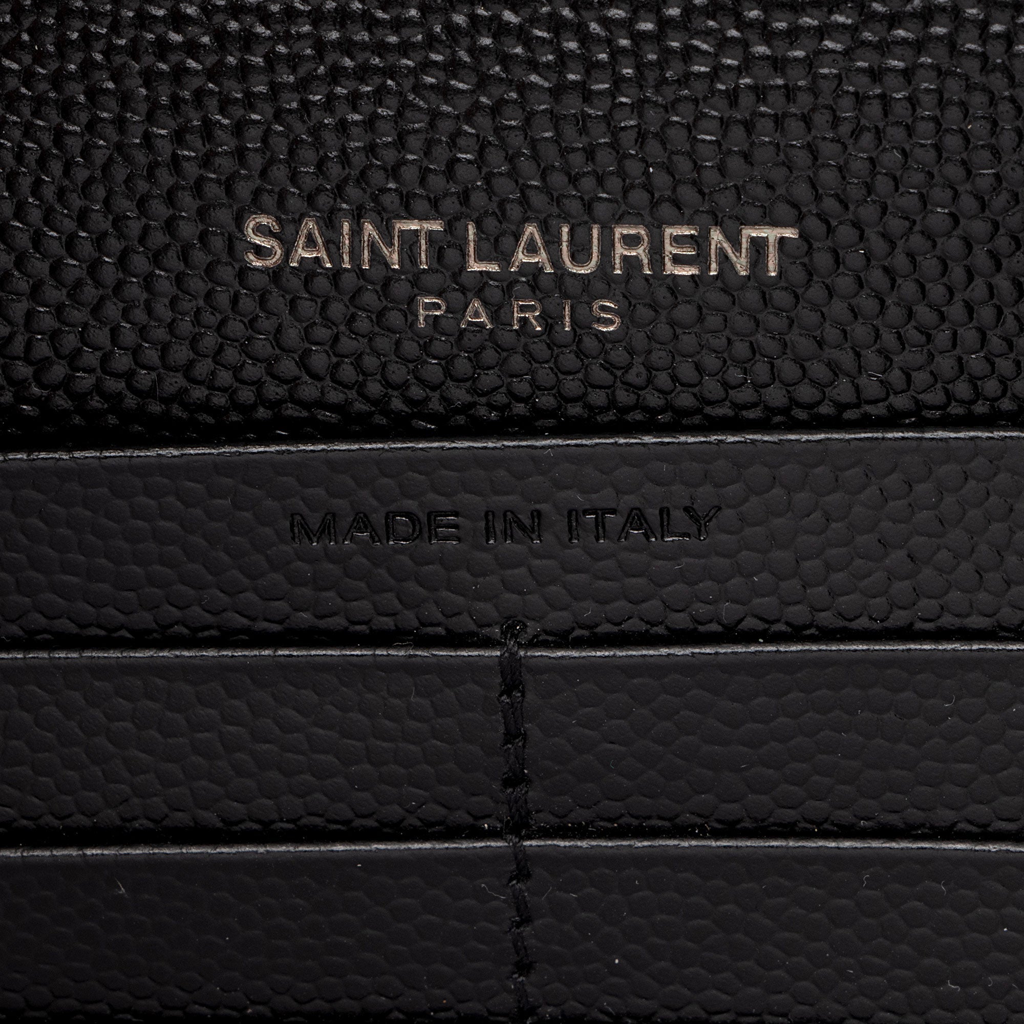 Saint Laurent Matelasse Grain de Poudre Monogram Chain Wallet (SHF-9JGPa8)