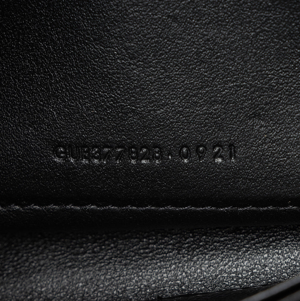 Saint Laurent Matelasse Grain de Poudre Monogram Chain Wallet (SHF-AaSbvm)