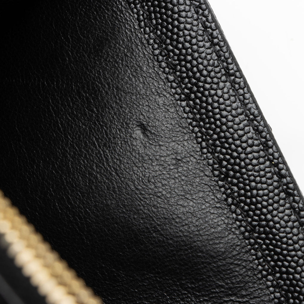 Saint Laurent Matelasse Grain de Poudre Monogram Chain Wallet (SHF-AaSbvm)