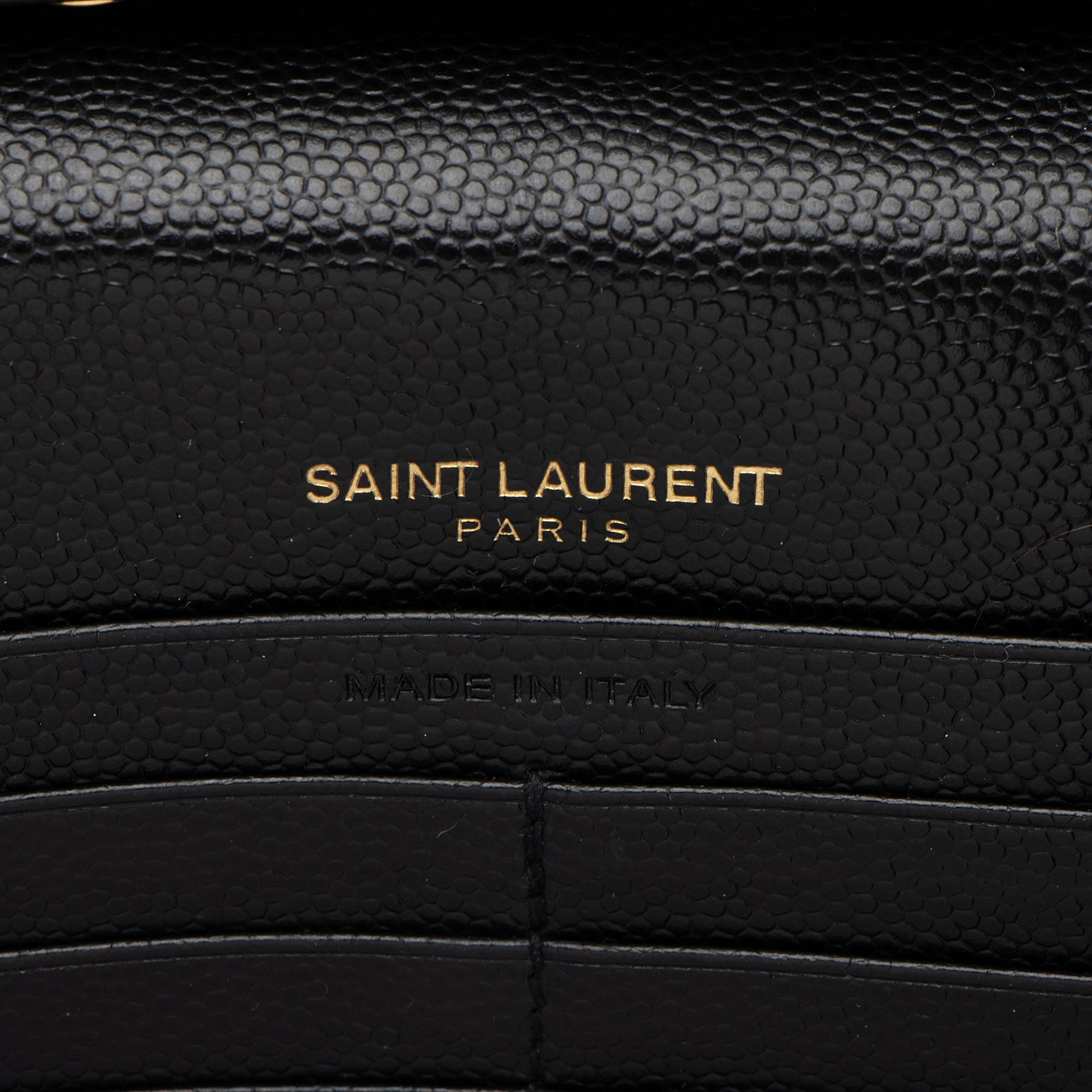 Saint Laurent Matelasse Grain de Poudre Monogram Chain Wallet (SHF-CtcP6l)