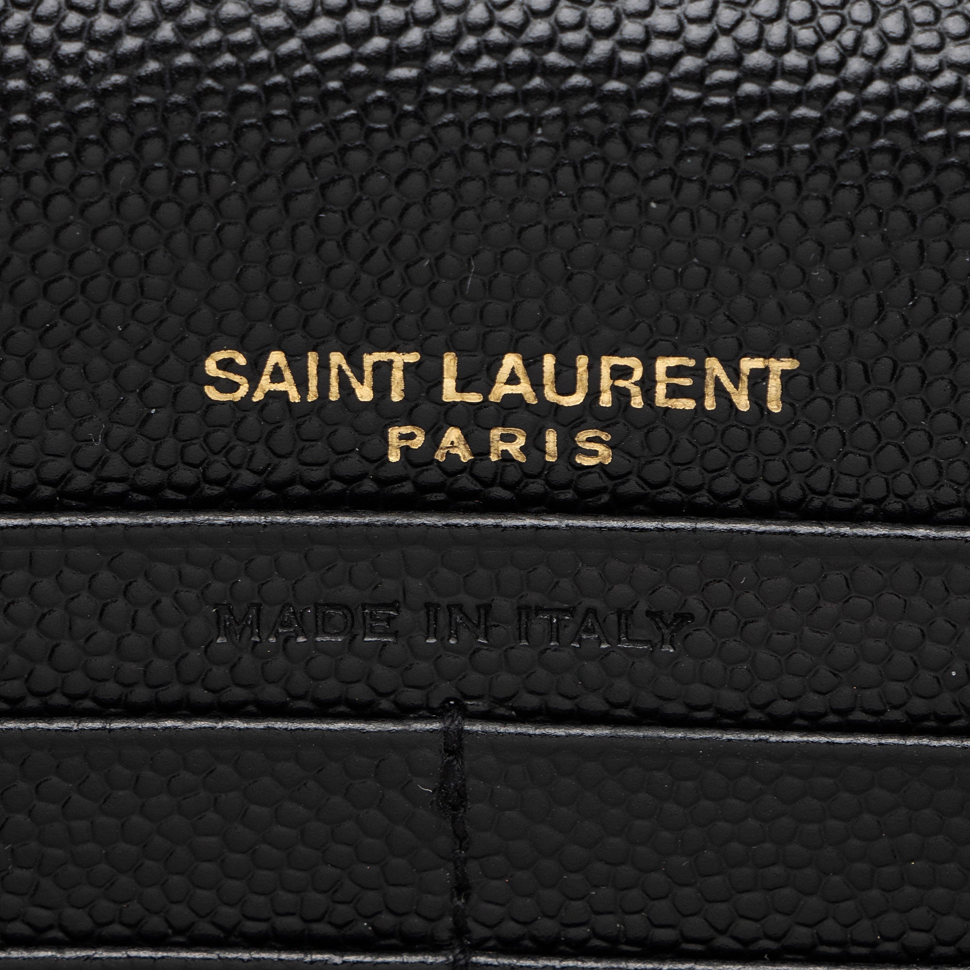 Saint Laurent Matelasse Grain de Poudre Monogram Chain Wallet (SHF-fpbhkV)