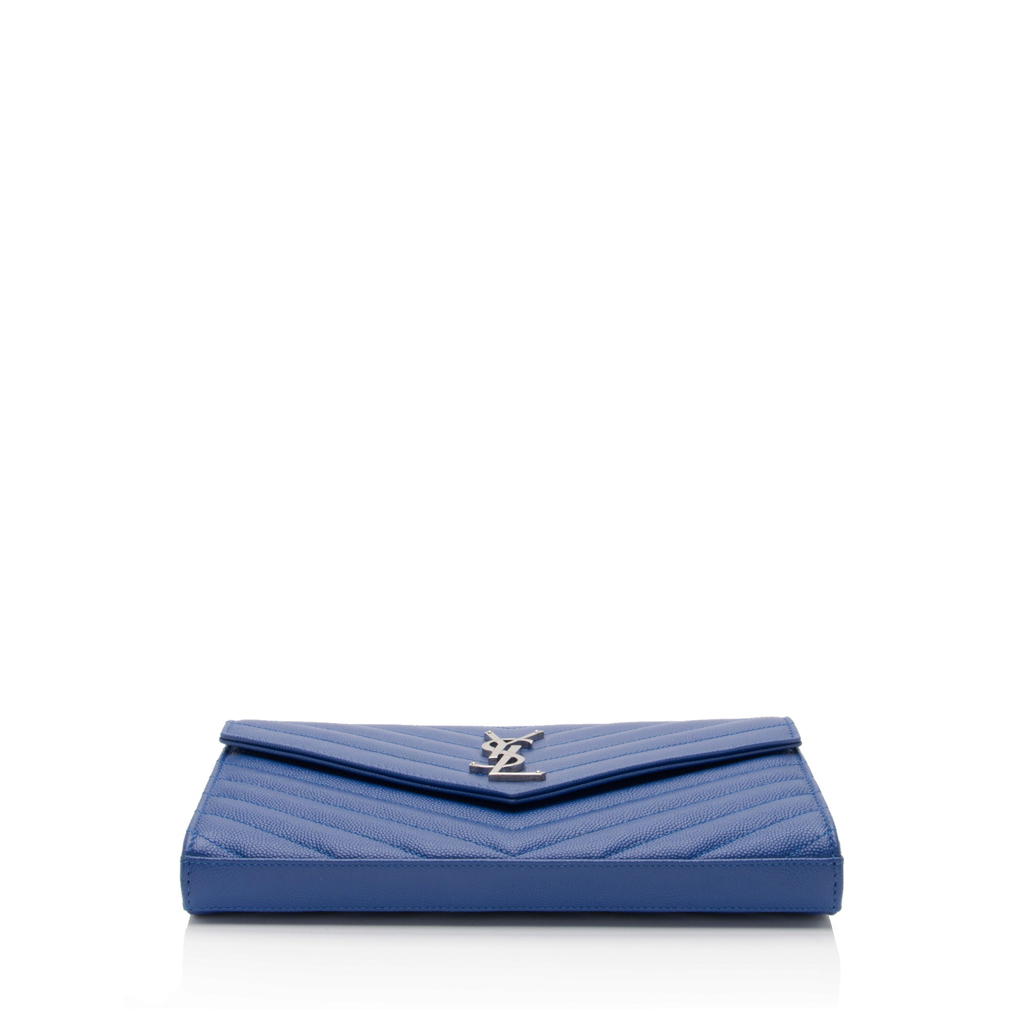 Saint Laurent Matelasse Grain de Poudre Monogram Chain Wallet