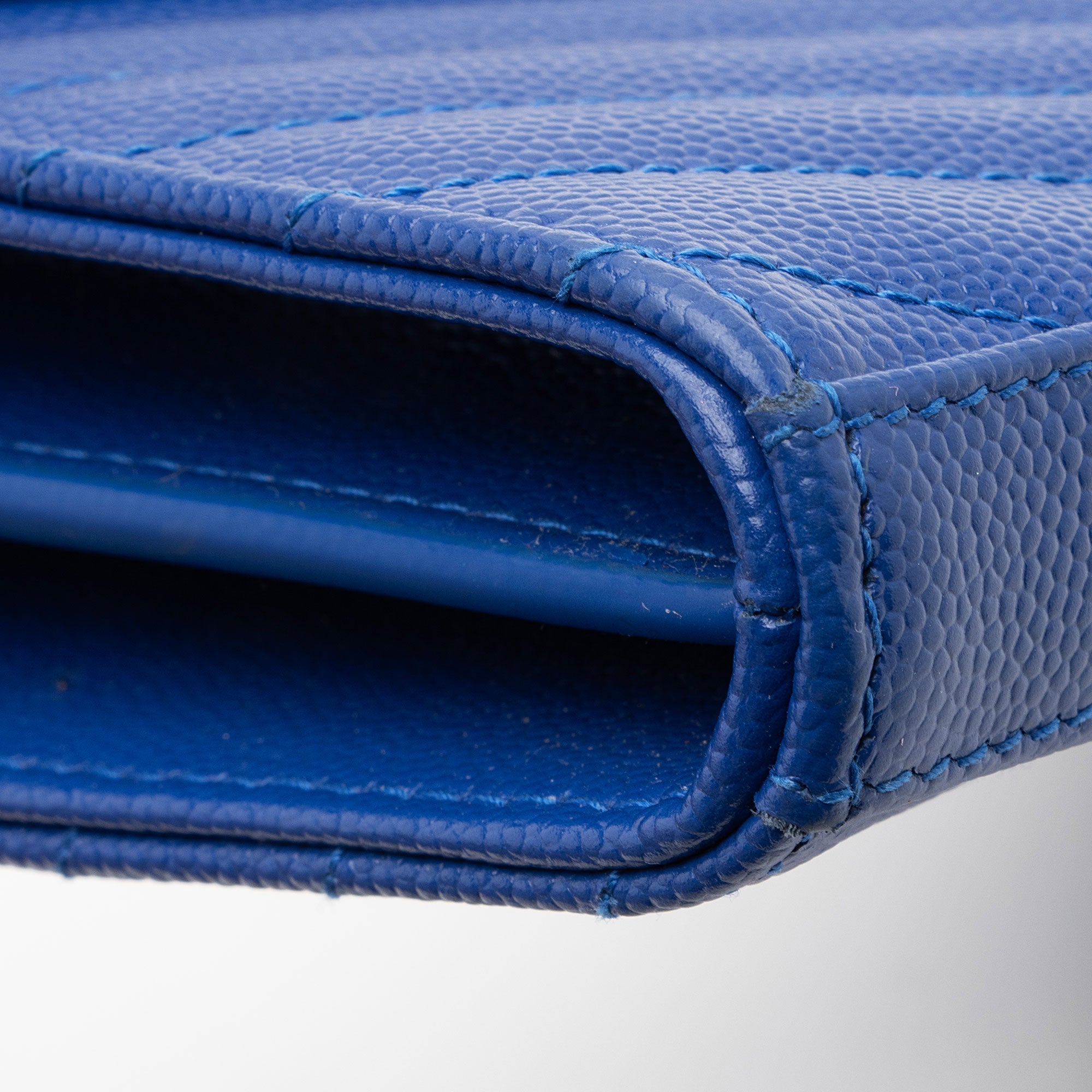 Saint Laurent Matelasse Grain de Poudre Monogram Chain Wallet