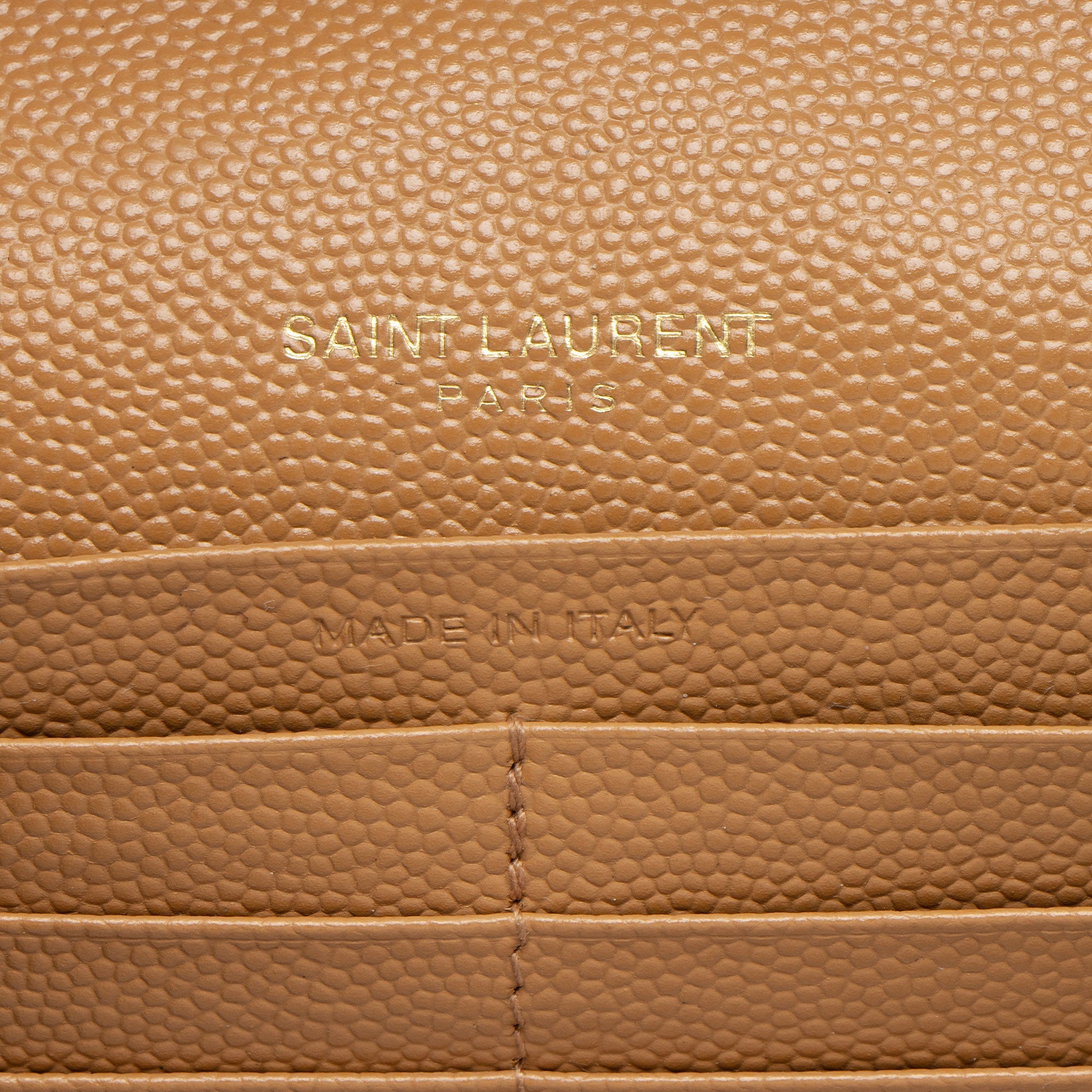 Saint Laurent Matelasse Grain de Poudre Monogram Chain Wallet