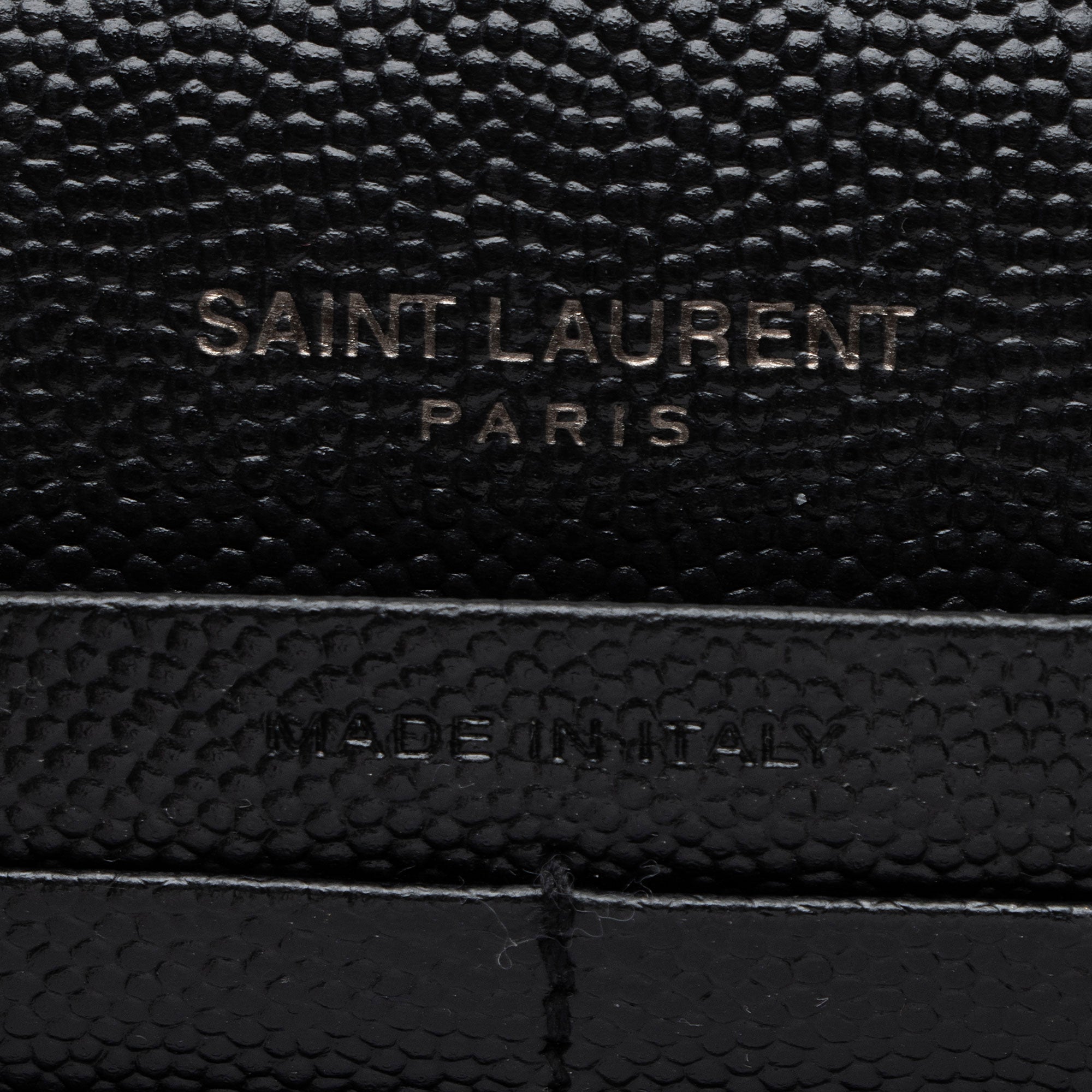 Saint Laurent Matelasse Grain de Poudre Monogram Chain Wallet
