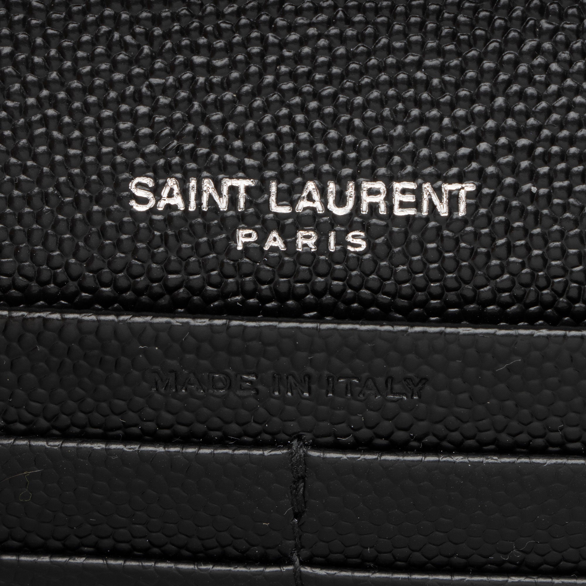 Saint Laurent Matelasse Grain de Poudre Monogram Chain Wallet