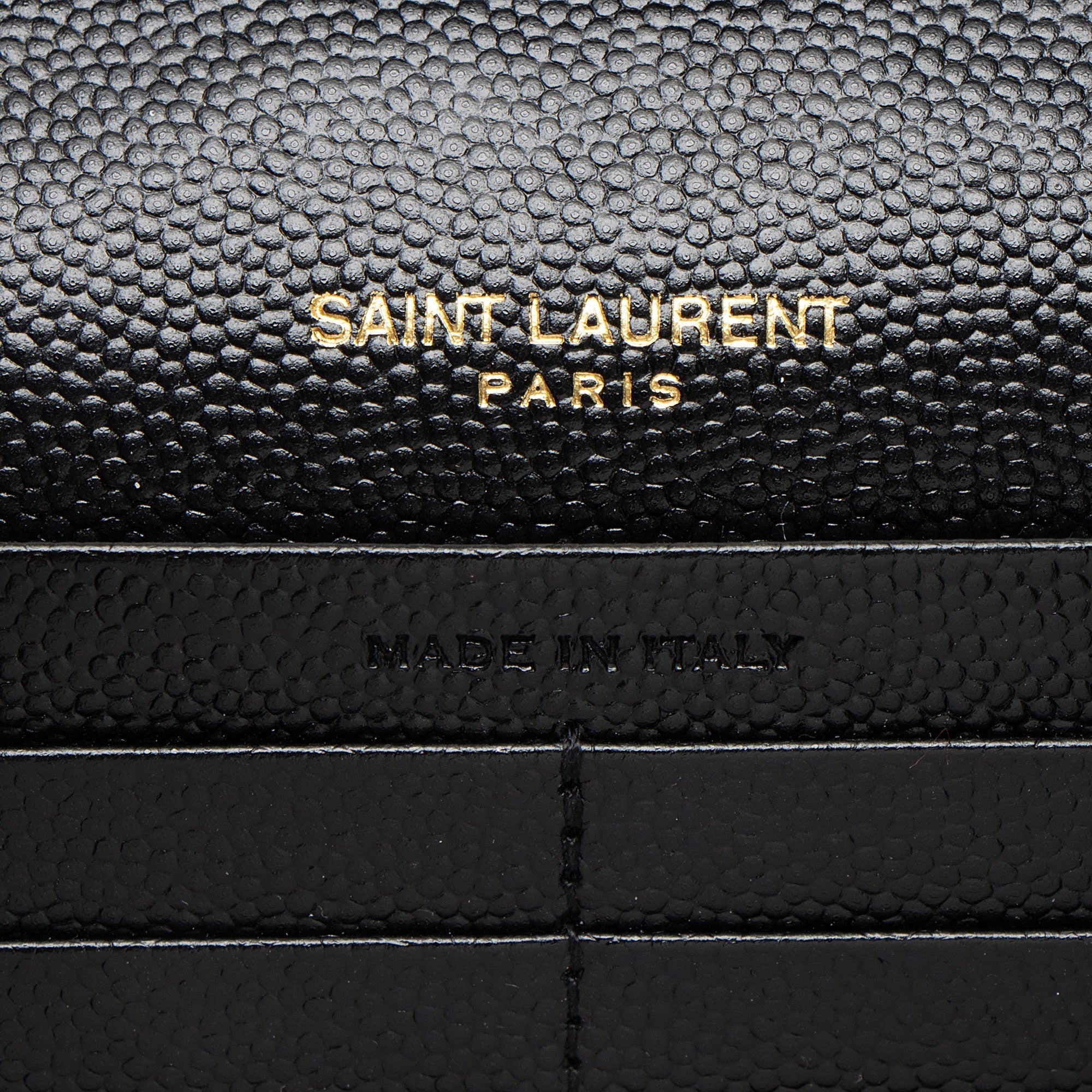 Saint Laurent Matelasse Grain de Poudre Monogram Chain Wallet