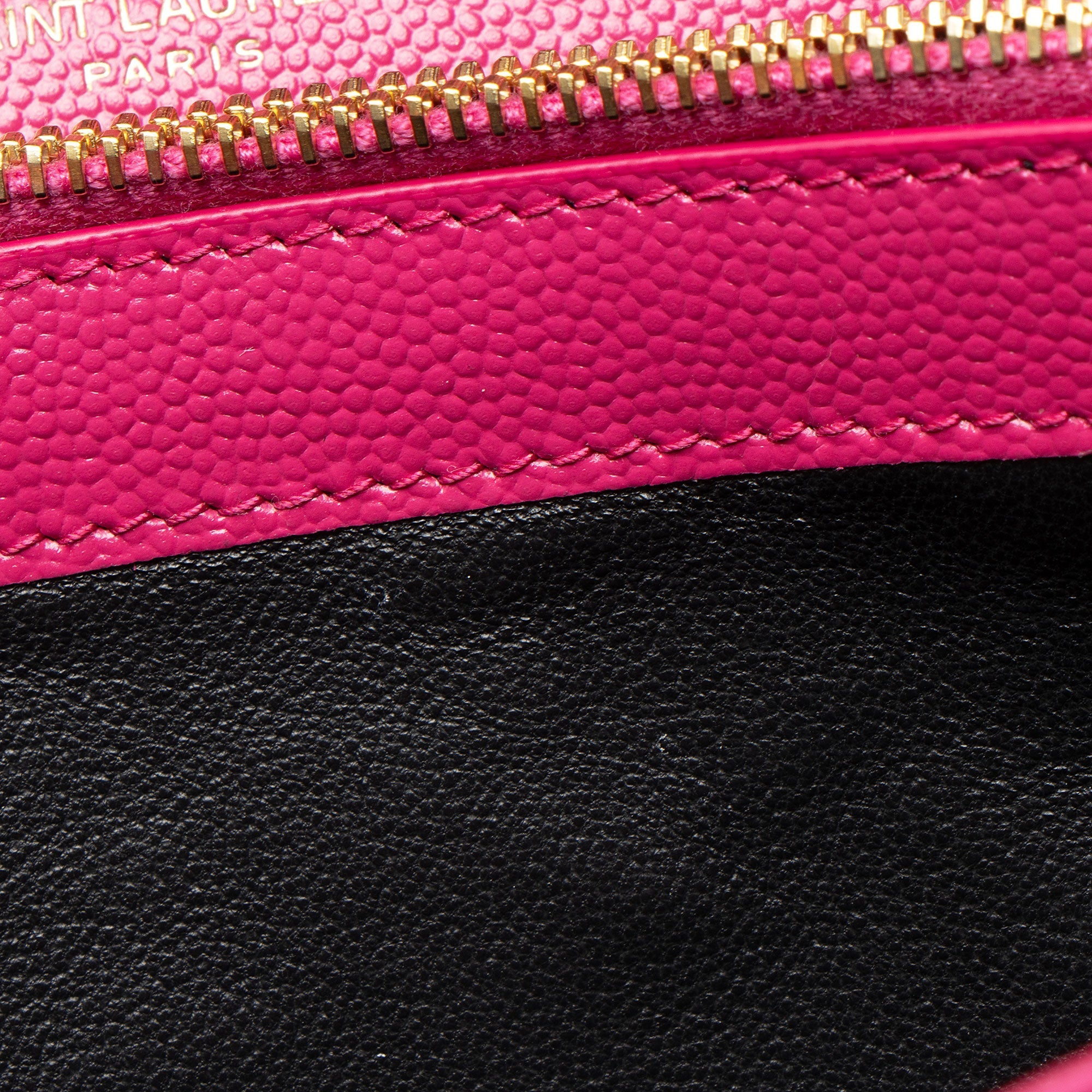 Saint Laurent Matelasse Grain de Poudre Monogram Chain Wallet