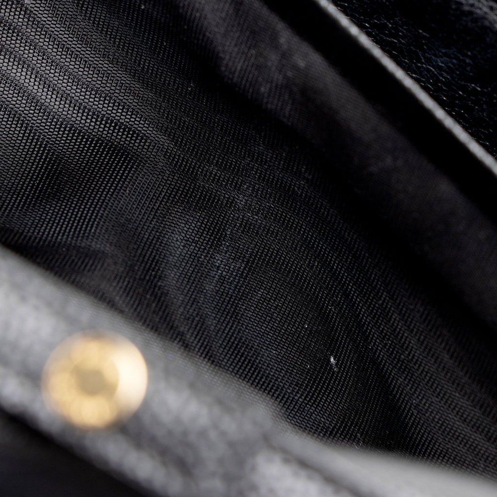 Saint Laurent Matelasse Grain de Poudre Monogram Chain Wallet