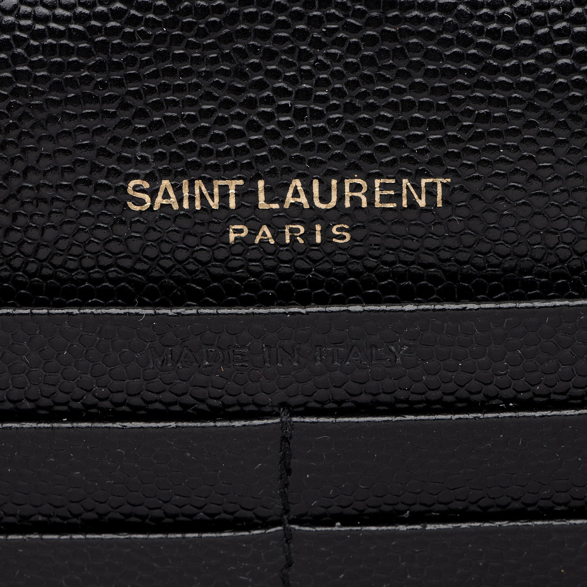 Saint Laurent Matelasse Grain de Poudre Monogram Chain Wallet