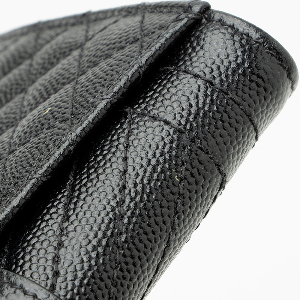 Saint Laurent Matelasse Grain de Poudre Monogram Compact Trifold Wallet (SHF-21741)