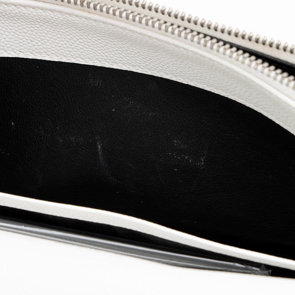 Saint Laurent Matelasse Grain de Poudre Monogram Envelope Chain Wallet (SHF-15981)