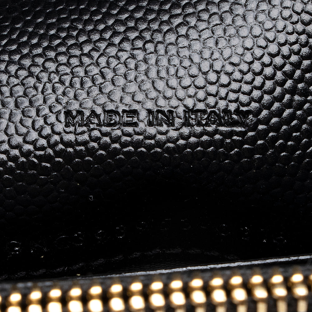 Saint Laurent Matelasse Grain de Poudre Monogram Envelope Chain Wallet (SHF-19240)