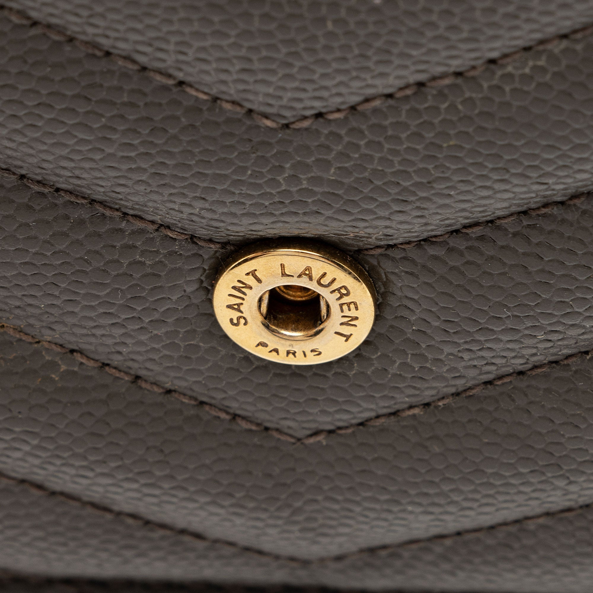 Saint Laurent Matelasse Grain de Poudre Monogram Envelope Chain Wallet (SHF-LtbB65)