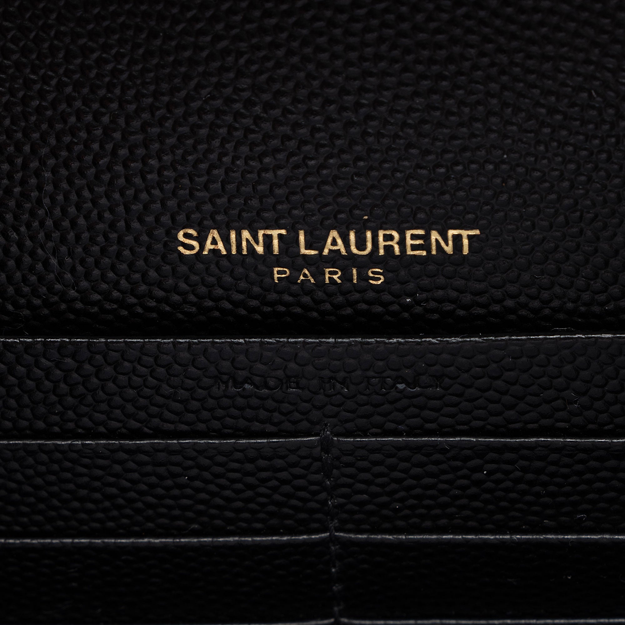 Saint Laurent Matelasse Grain de Poudre Monogram Envelope Chain Wallet (SHF-DR4kKW)
