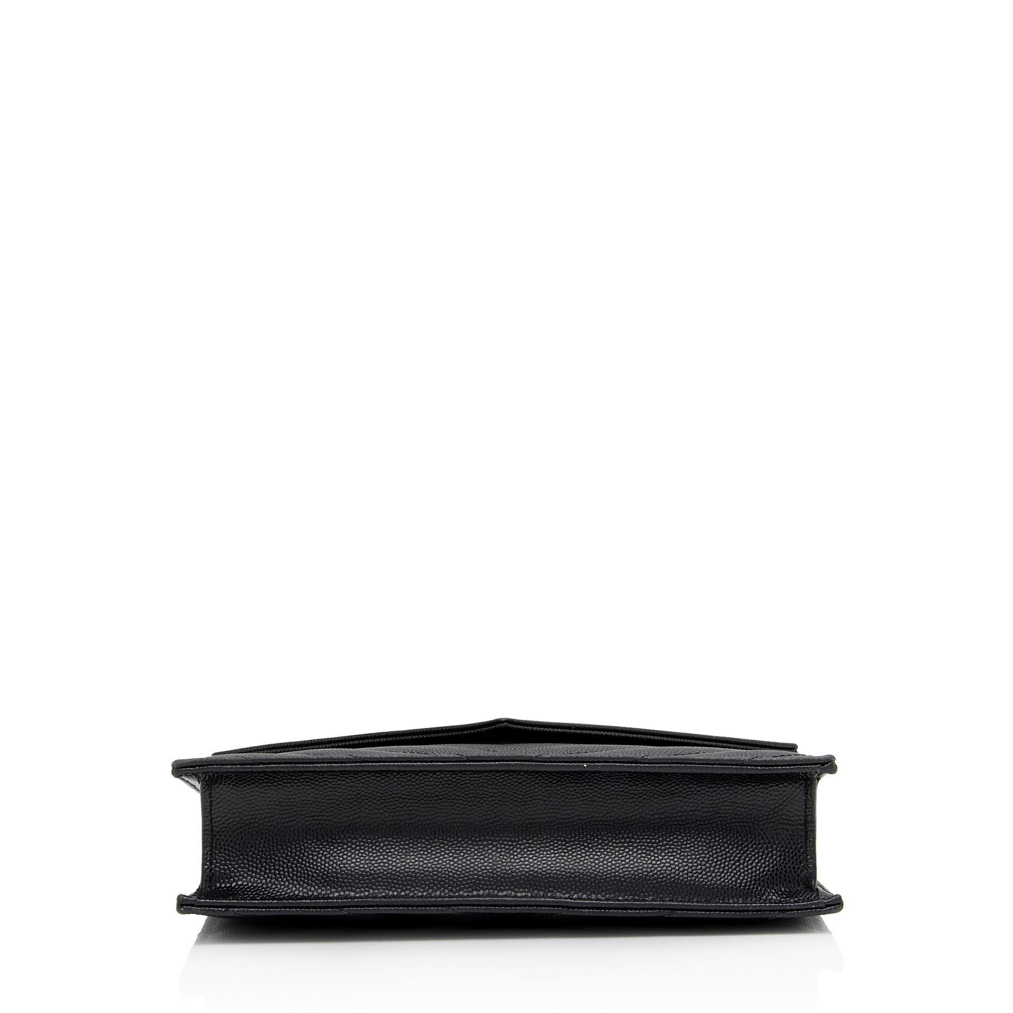 Saint Laurent Matelasse Grain de Poudre Monogram Envelope Chain Wallet (SHF-zpgjlD)