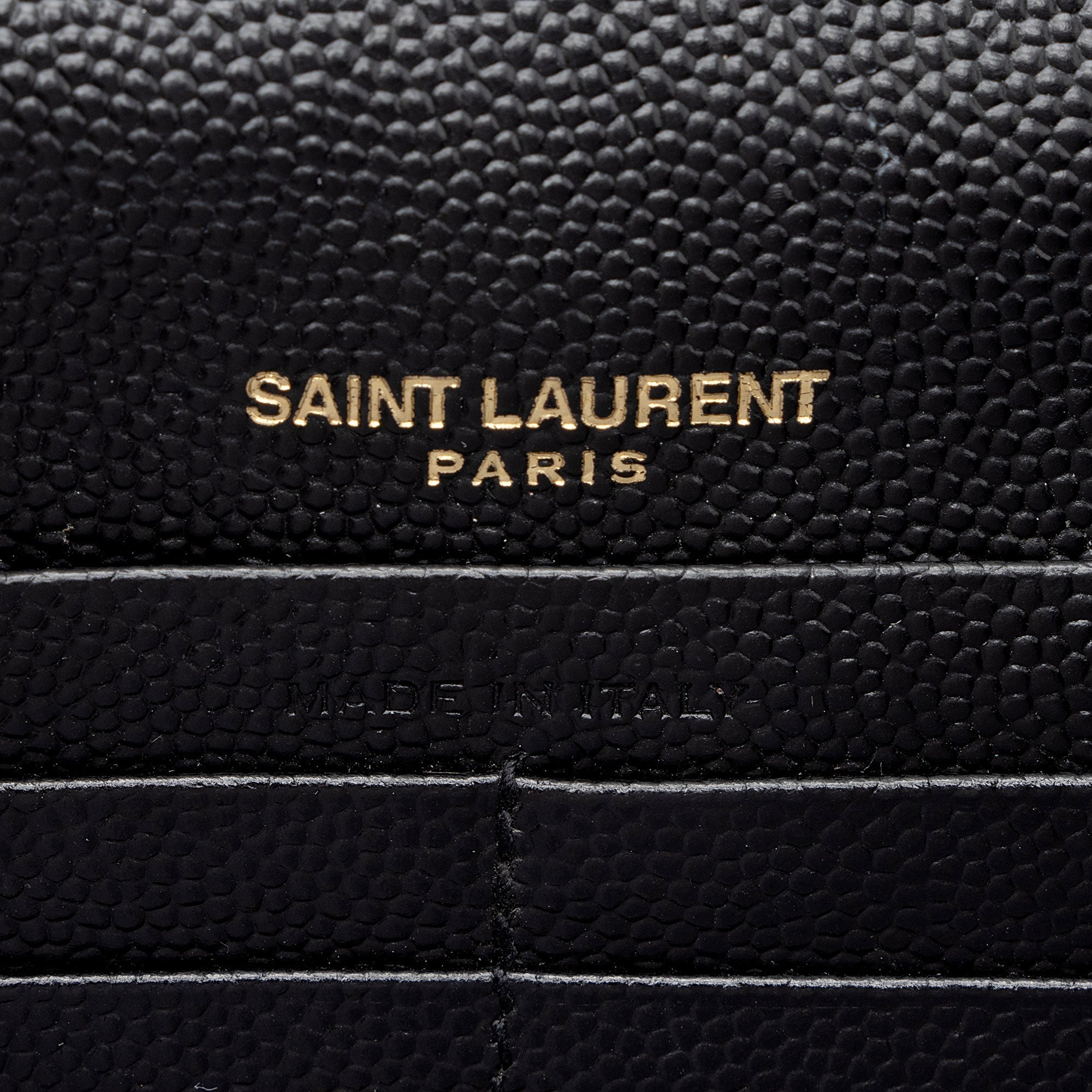 Saint Laurent Matelasse Grain de Poudre Monogram Envelope Chain Wallet (SHF-zpgjlD)