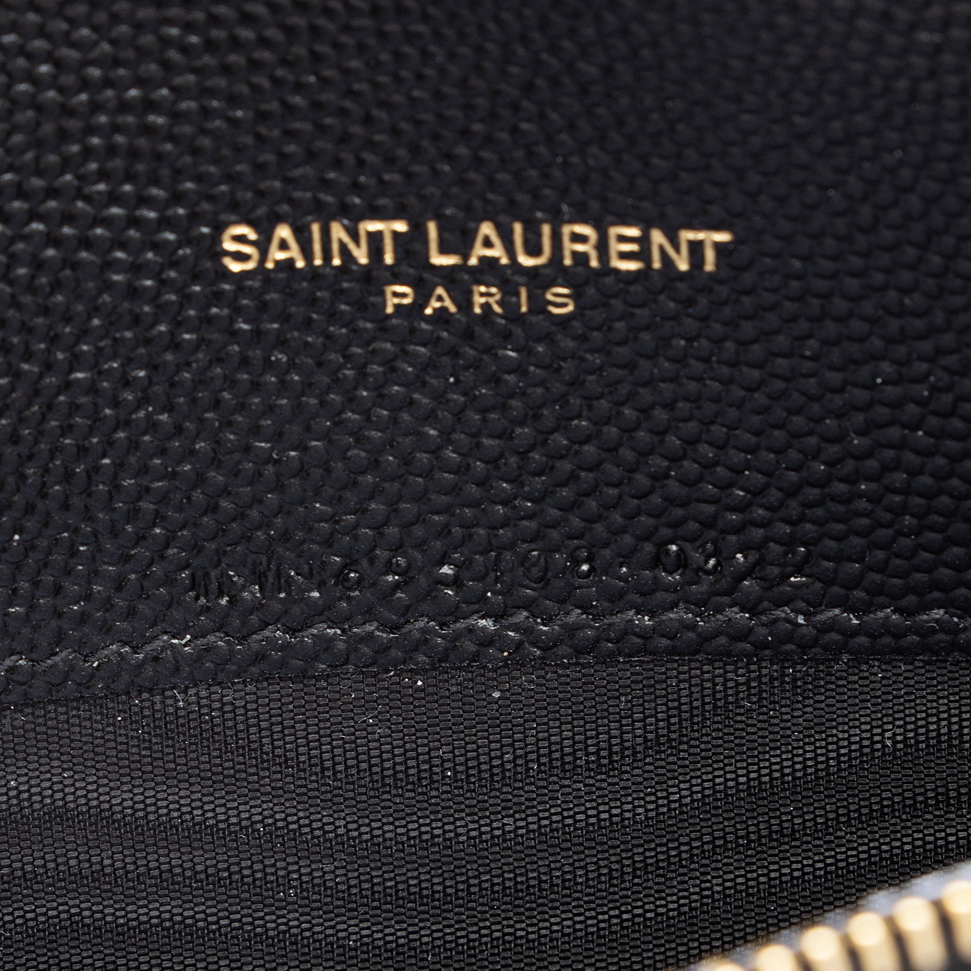 Saint Laurent Matelasse Grain de Poudre Monogram Envelope Chain Wallet (SHF-EIiwQw)
