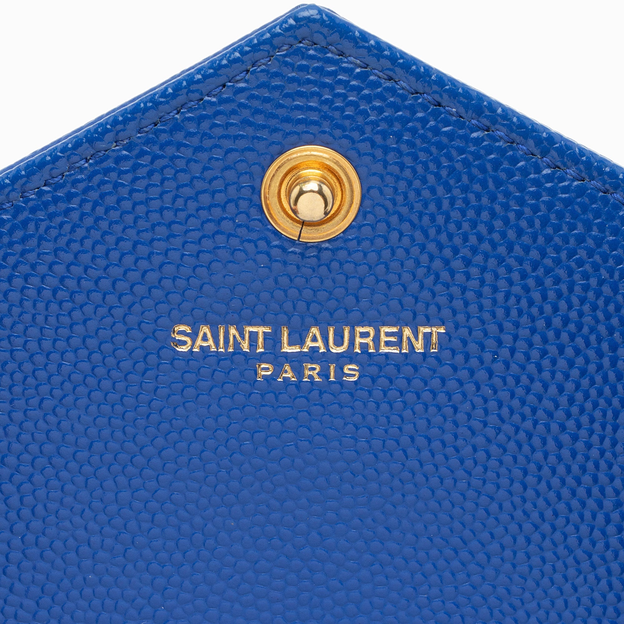 Saint Laurent Matelasse Grain de Poudre Monogram Envelope Chain Wallet