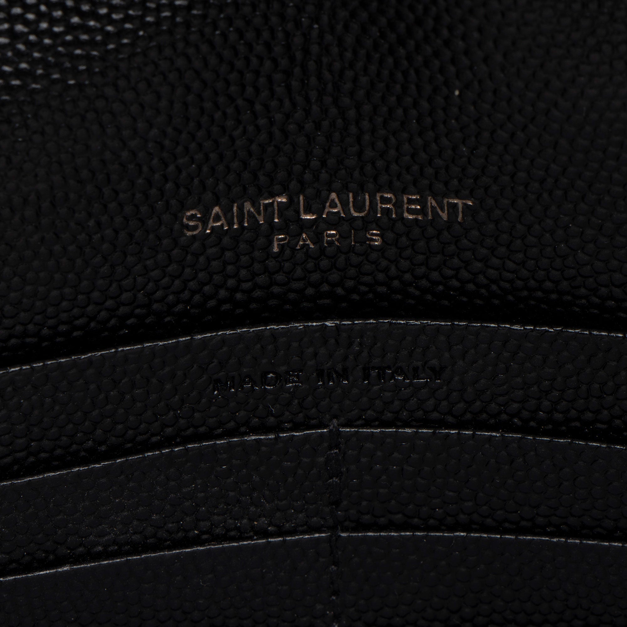 Saint Laurent Matelasse Grain de Poudre Monogram Envelope Chain Wallet (SHF-xHzUT8)