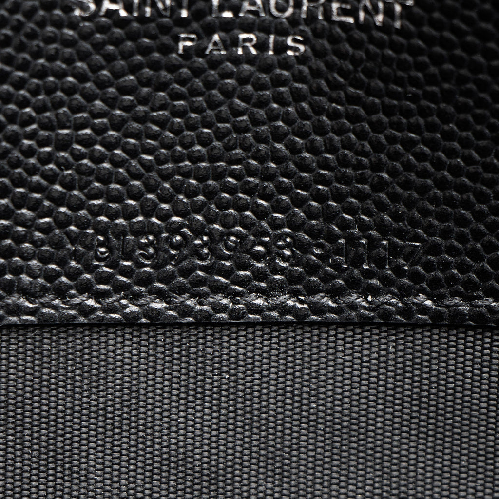 Saint Laurent Matelasse Grain de Poudre Monogram Envelope Chain Wallet (SHF-T51eMP)