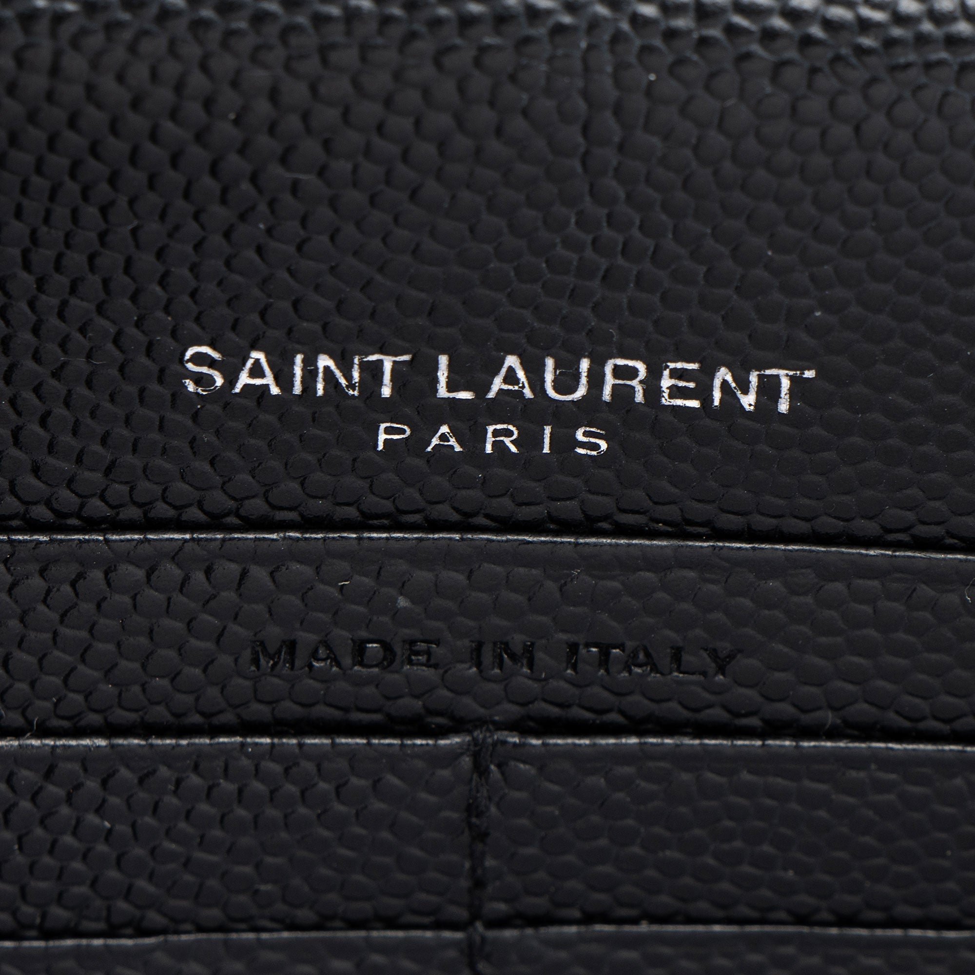 Saint Laurent Matelasse Grain de Poudre Monogram Envelope Chain Wallet (SHF-T51eMP)