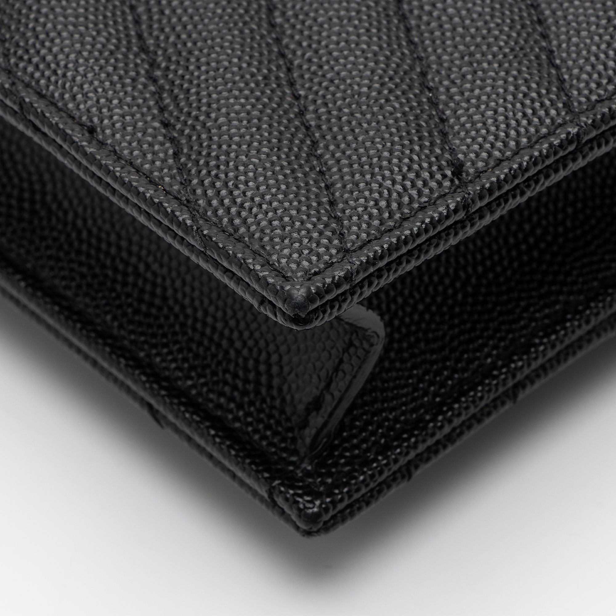Saint Laurent Matelasse Grain de Poudre Monogram Envelope Chain Wallet