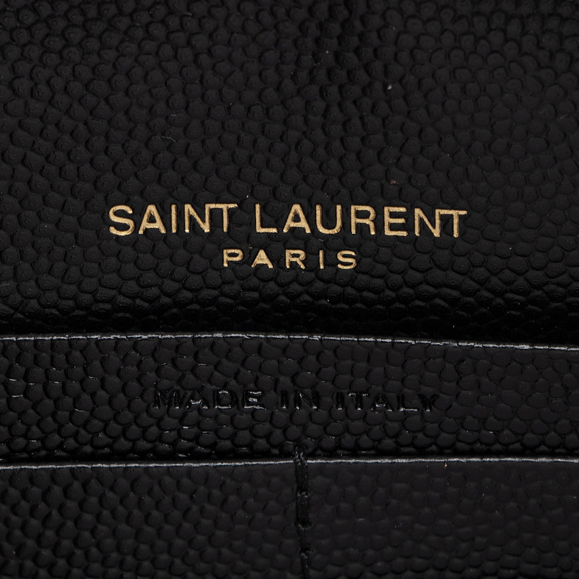 Saint Laurent Matelasse Grain de Poudre Monogram Envelope Chain Wallet