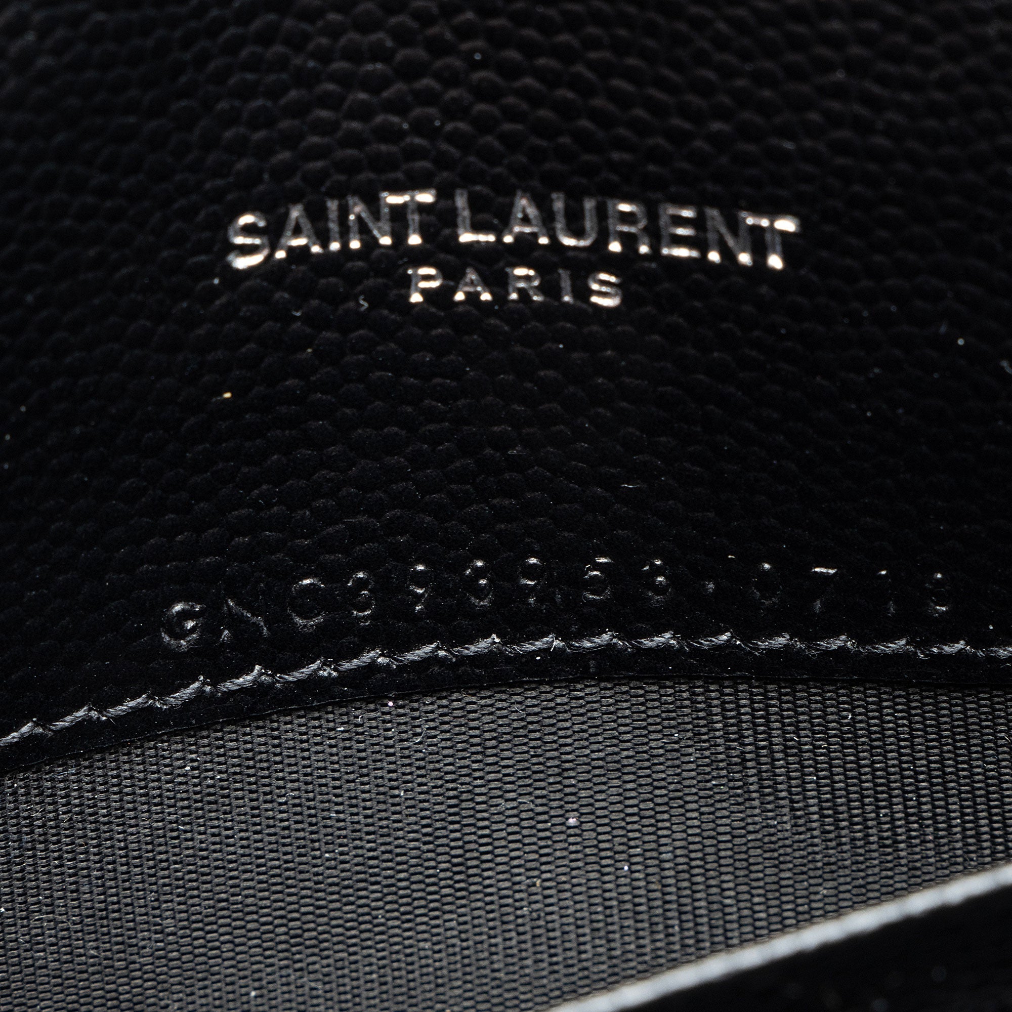 Saint Laurent Matelasse Grain de Poudre Monogram Envelope Chain Wallet