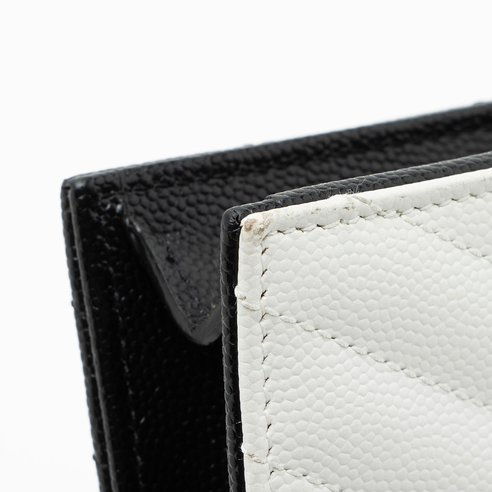 Saint Laurent Matelasse Grain de Poudre Monogram Envelope Chain Wallet