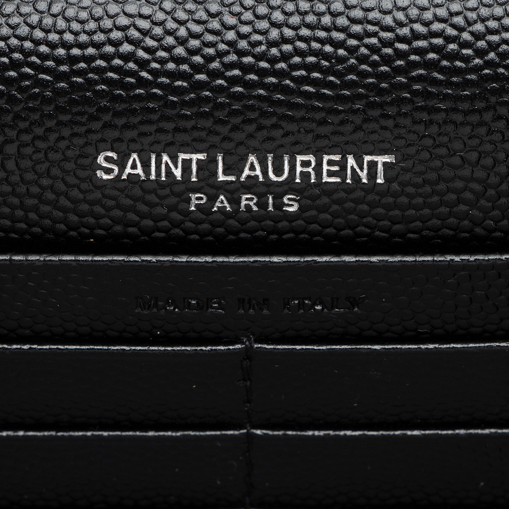 Saint Laurent Matelasse Grain de Poudre Monogram Envelope Chain Wallet