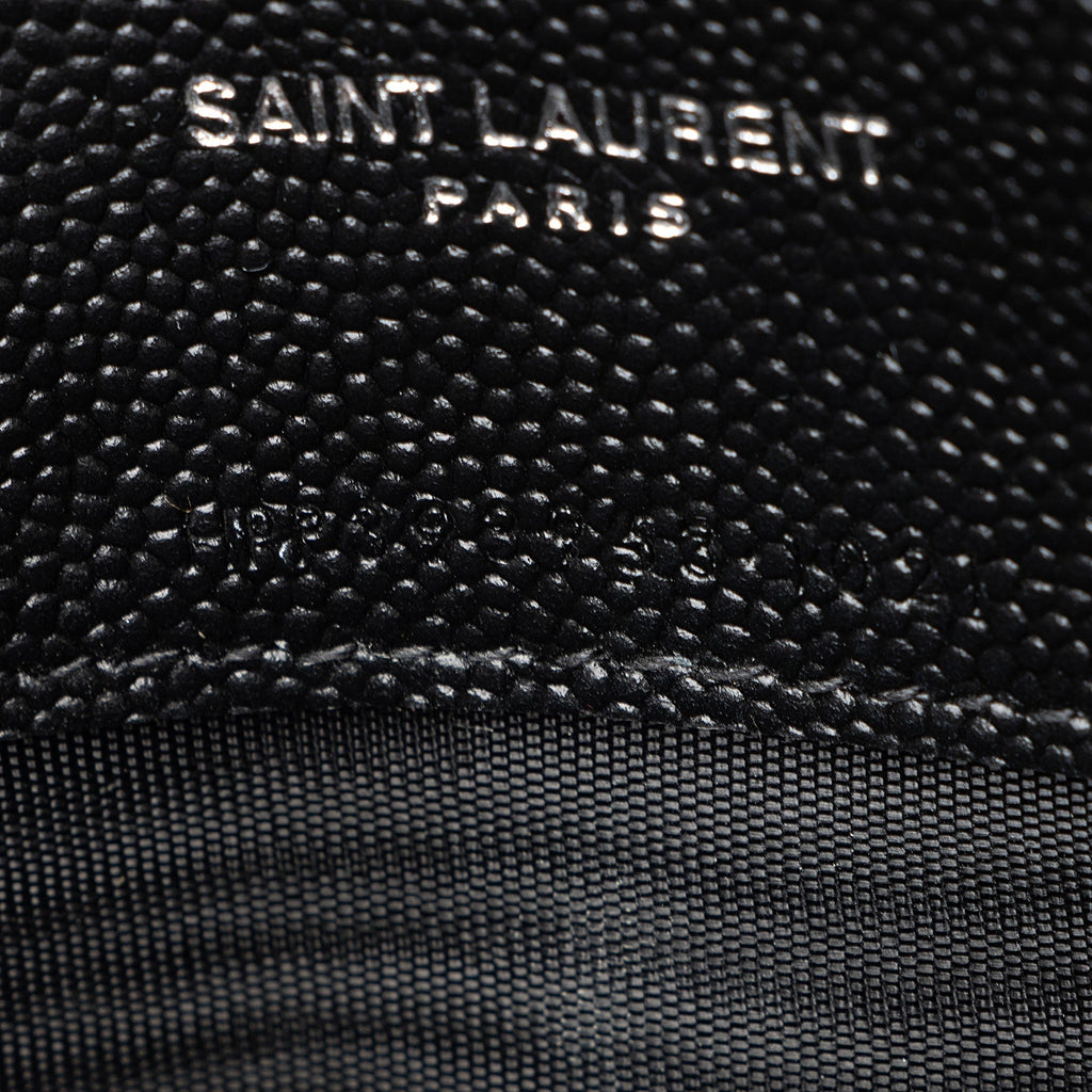 Saint Laurent Matelasse Grain de Poudre Monogram Envelope Chain Wallet