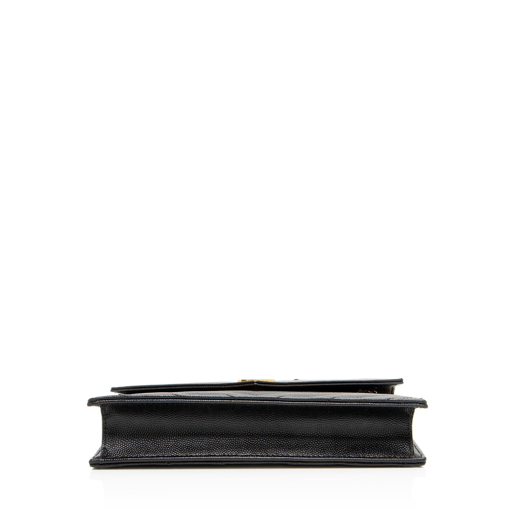 Saint Laurent Matelasse Grain de Poudre Monogram Envelope Chain Wallet
