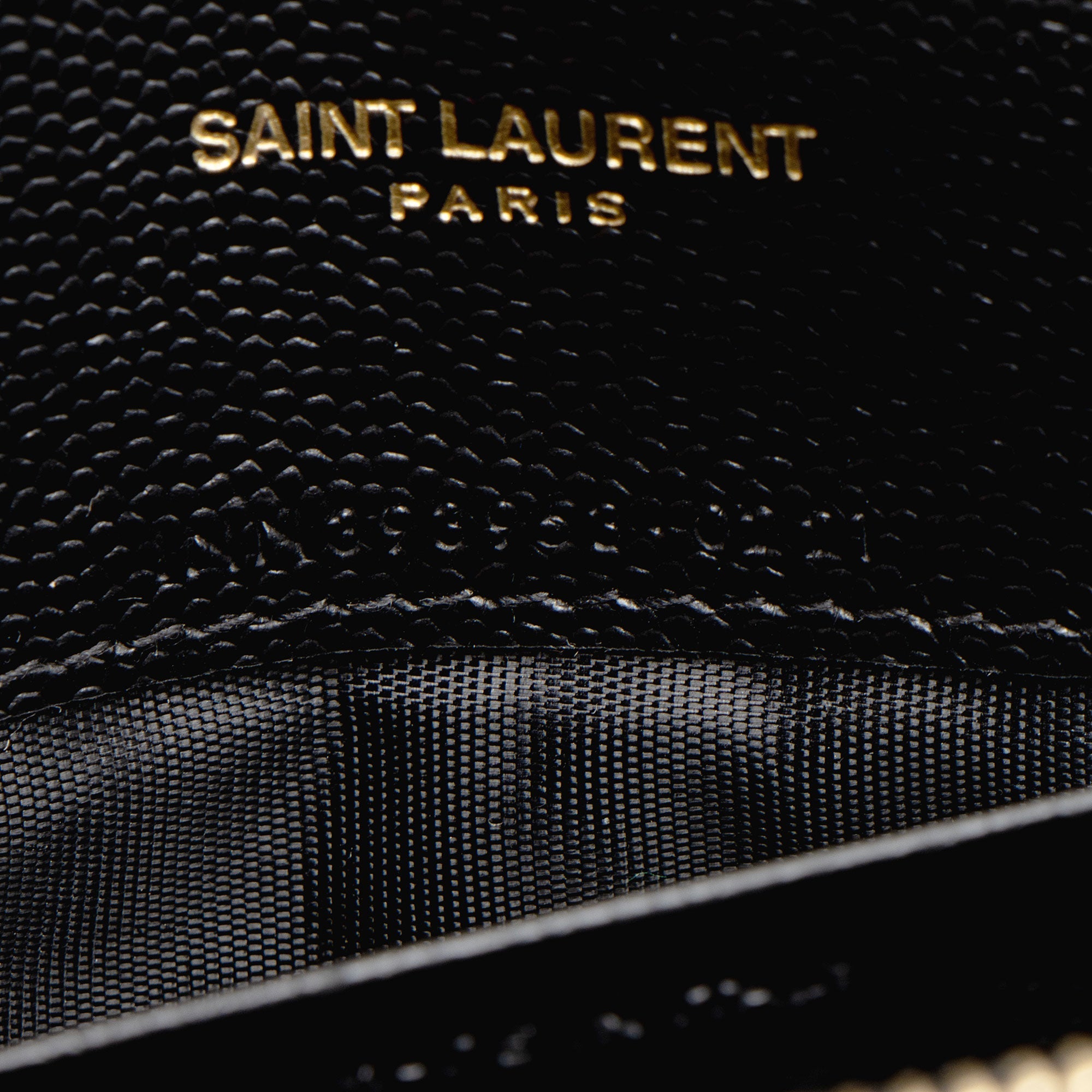 Saint Laurent Matelasse Grain de Poudre Monogram Envelope Chain Wallet