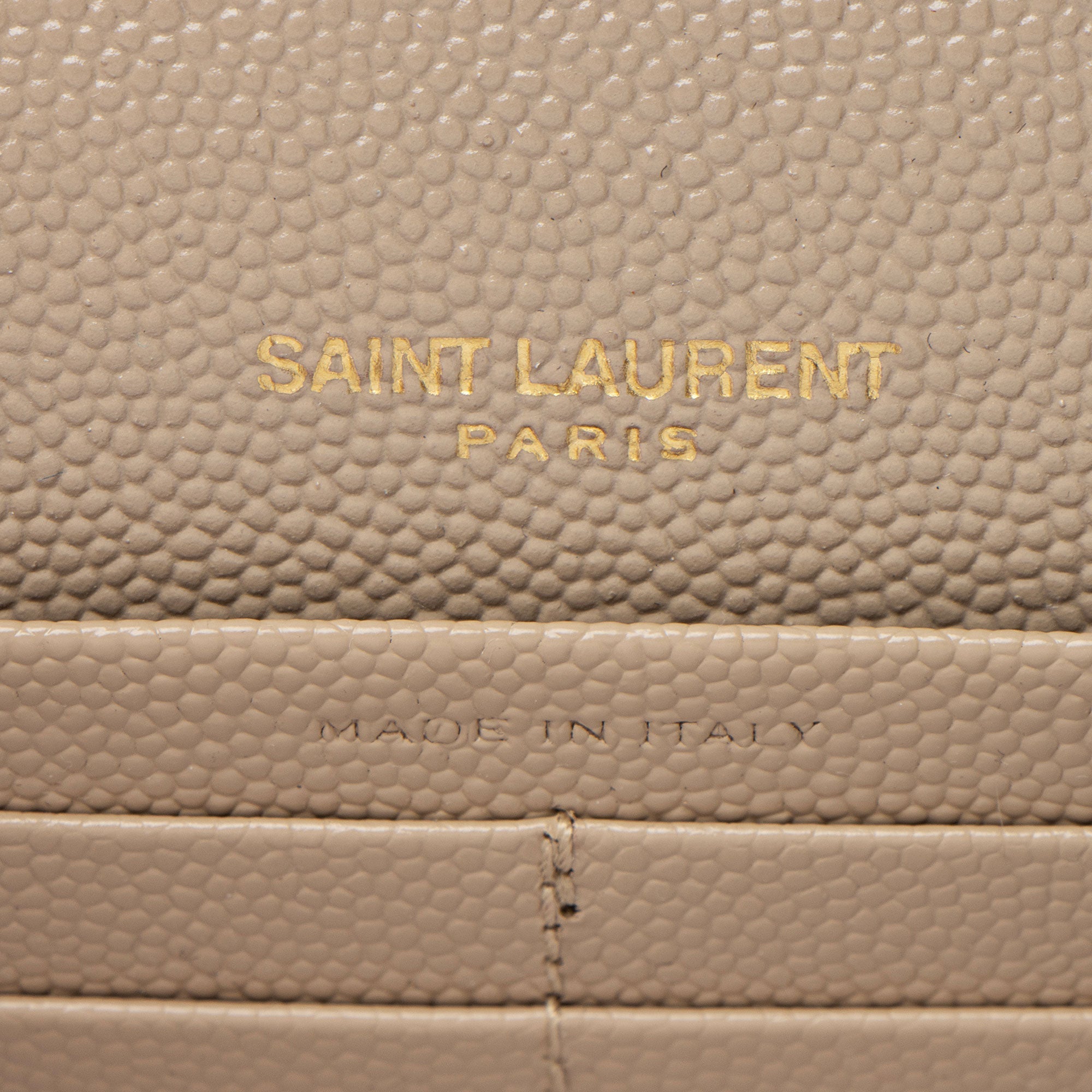 Saint Laurent Matelasse Grain de Poudre Monogram Envelope Chain Wallet