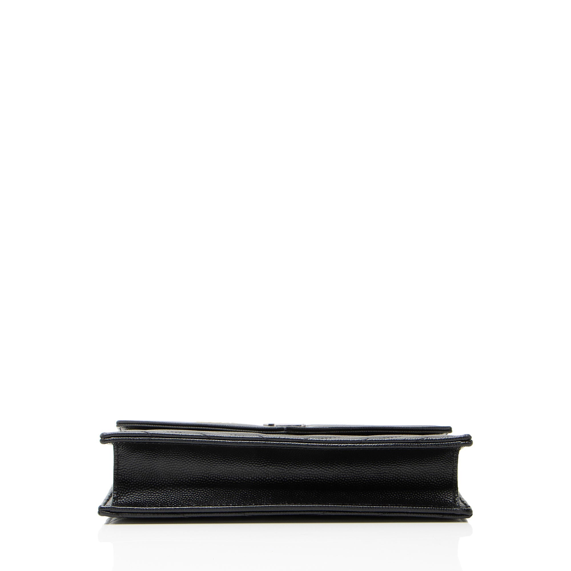 Saint Laurent Matelasse Grain de Poudre Monogram Envelope Chain Wallet
