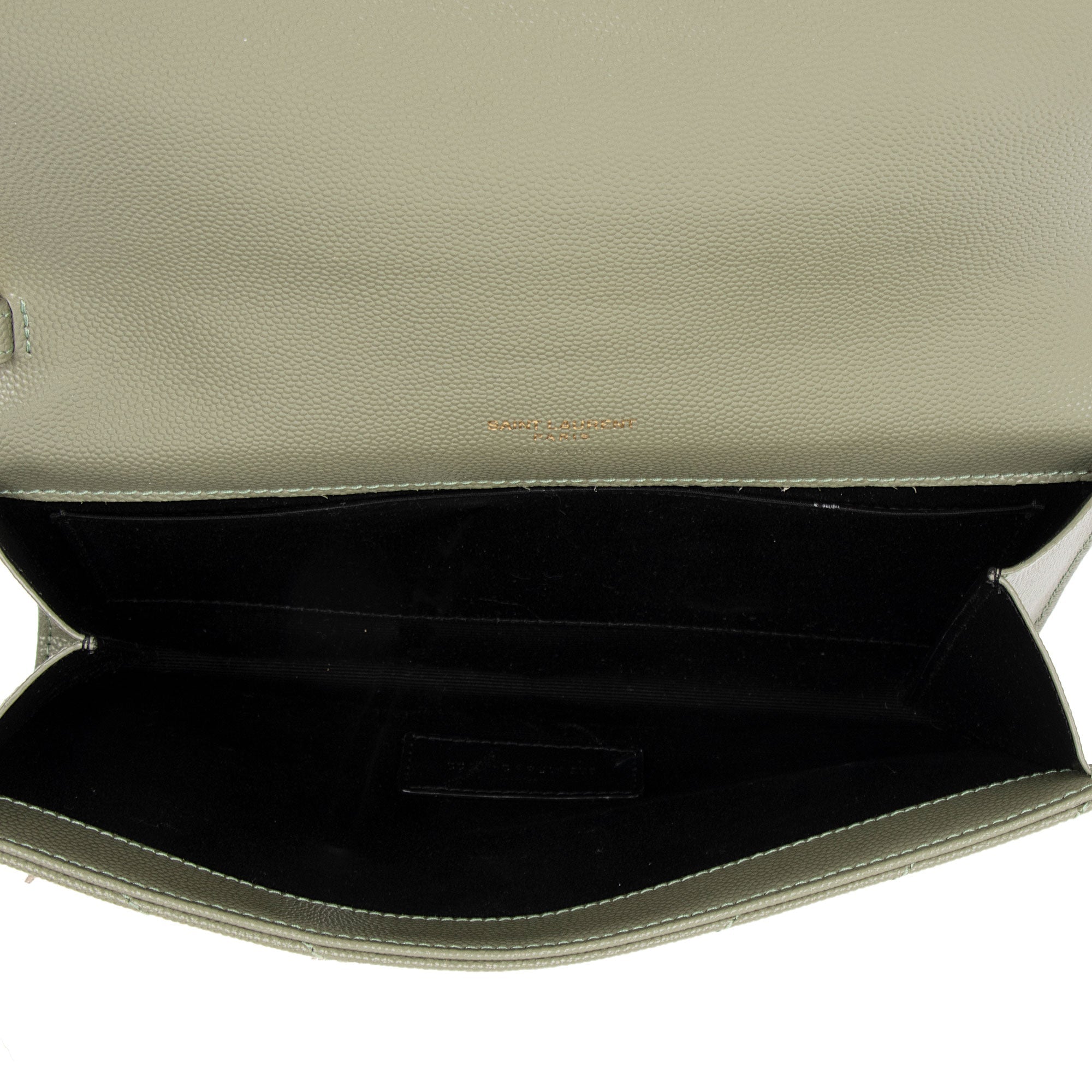 Saint Laurent Matelasse Grain de Poudre Monogram Envelope Pouch (SHF-H63Wlo)