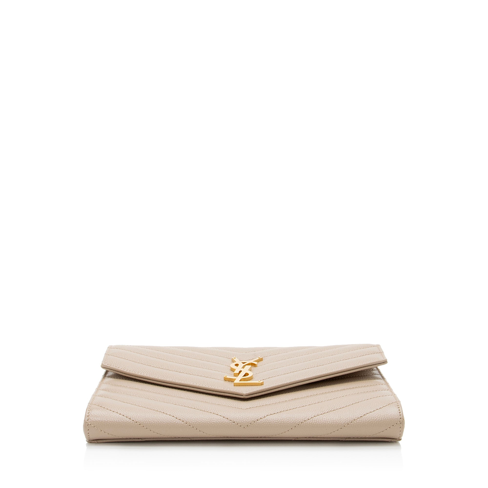 Saint Laurent Matelasse Grain de Poudre Monogram Envelope Pouch
