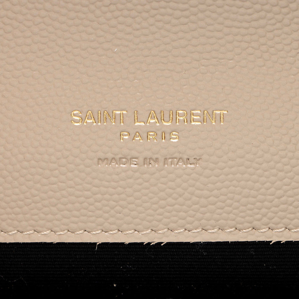 Saint Laurent Matelasse Grain de Poudre Monogram Envelope Pouch