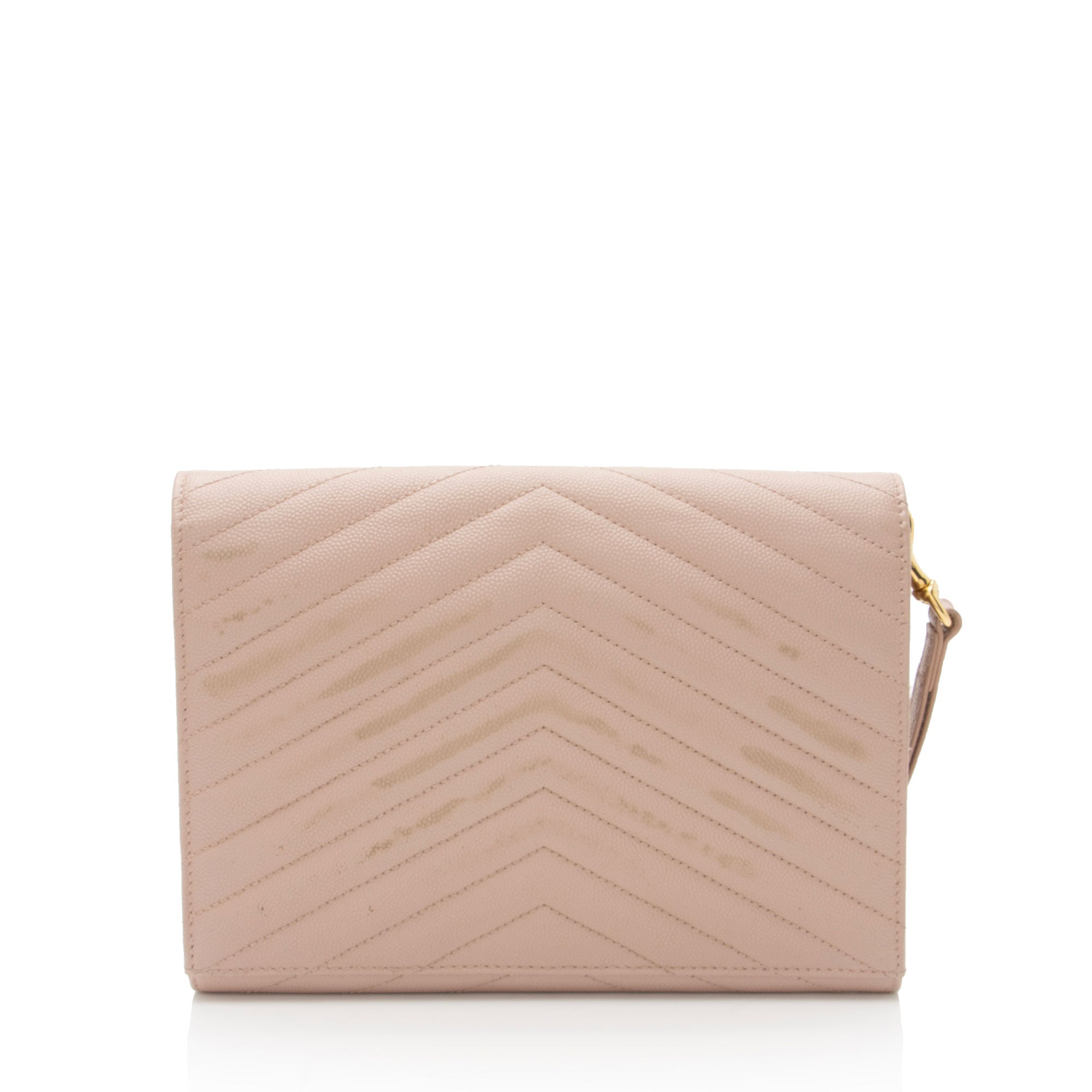 Saint Laurent Matelasse Grain de Poudre Monogram Envelope Pouch