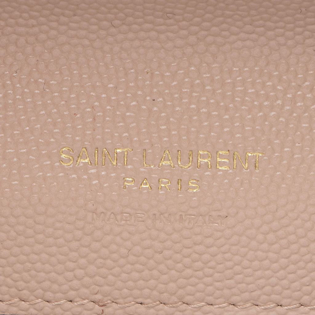 Saint Laurent Matelasse Grain de Poudre Monogram Envelope Pouch