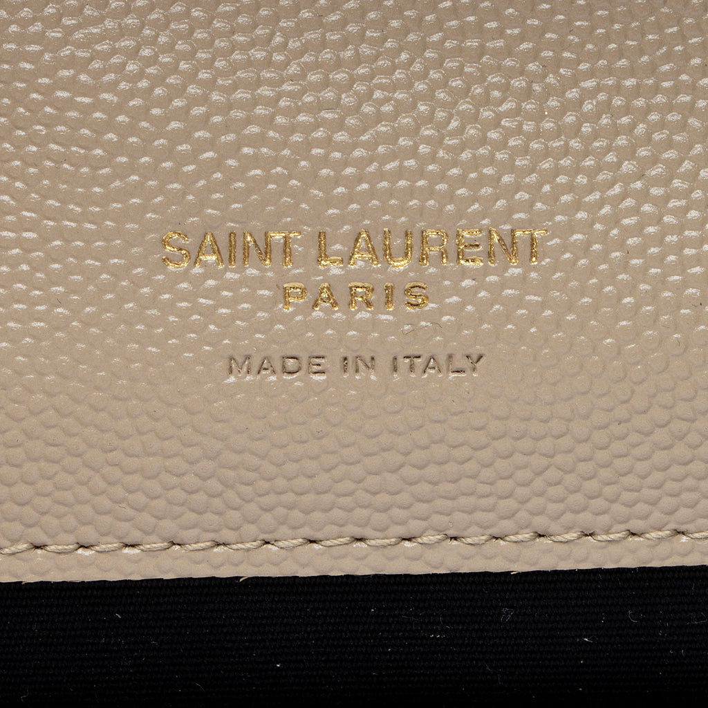 Saint Laurent Matelasse Grain de Poudre Monogram Envelope Pouch