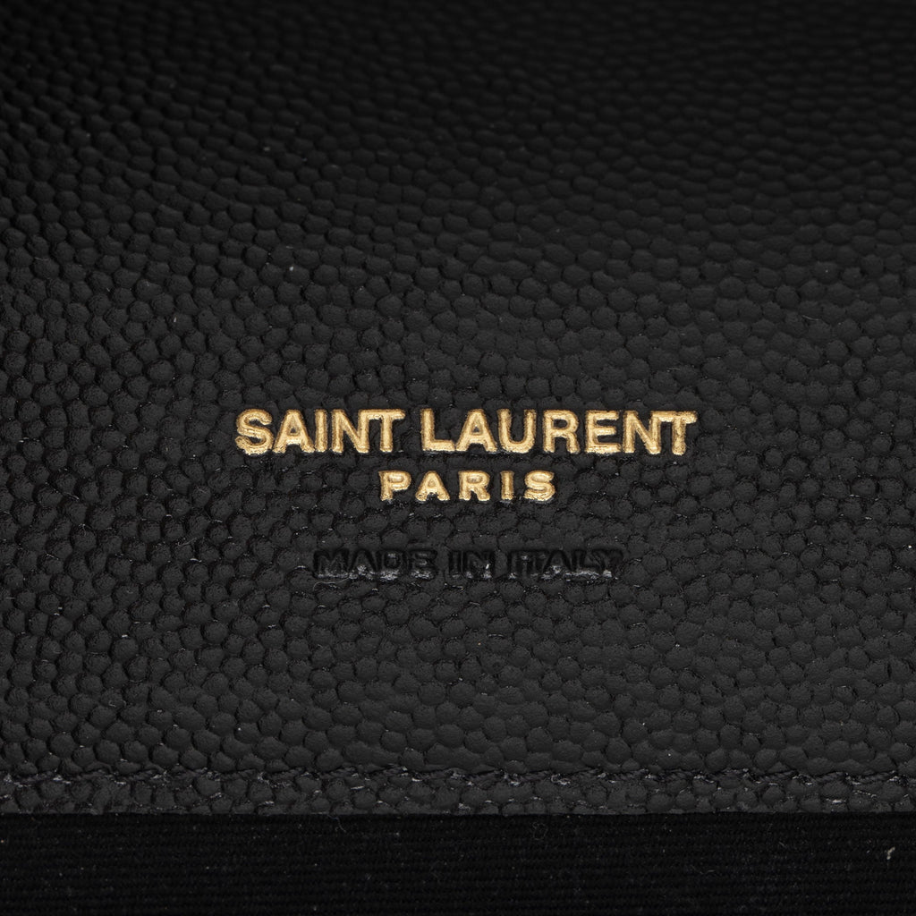 Saint Laurent Matelasse Grain de Poudre Monogram Envelope Pouch