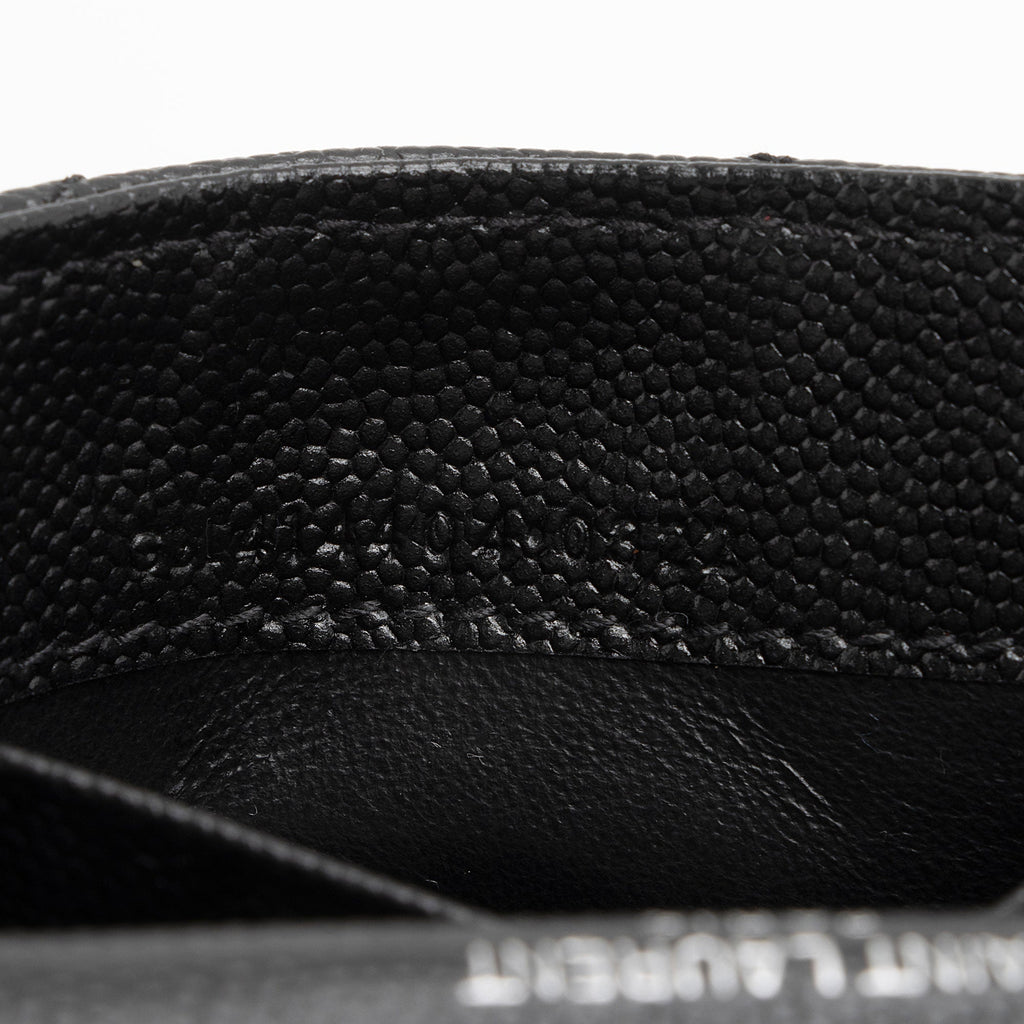 Saint Laurent Matelasse Grain de Poudre Monogram Envelope Small Wallet (SHF-zEUzOS)