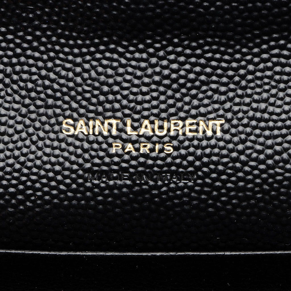 Saint Laurent Matelasse Grain de Poudre Monogram Envelope Small Wallet (SHF-XLuWqS)